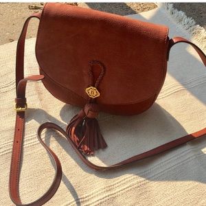 Soft Genuine Reddish Leather Nanette Lepore Crossbody Purse